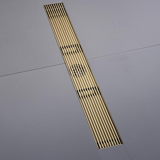 Bath Drains - Brushed Gold Floor Drain Stainless Steel Bathroom Anti-Odor Drain