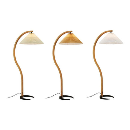 Modern Minimalist Fabric Shade LED Floor Lamp – Beige, 12W