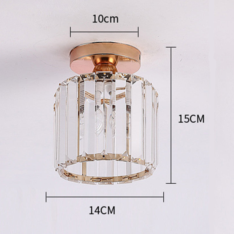 Herbert Modern Metal/Crystal Ceiling Light – Round/Square, 3 Colours