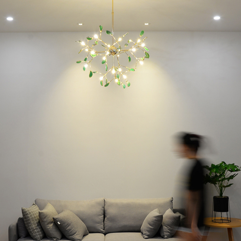 Aurora Gemstone Agate Colourful Chandelier for Bedroom and Living Room