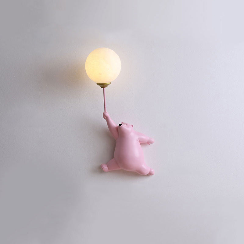 Fateh Bear Balloon Ceiling Light – LED Flush Mount, 3 Colours