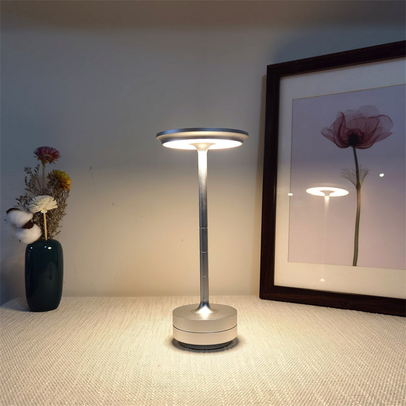 Metal Touch Lamp – Portable, Rechargeable, 3 Light Settings