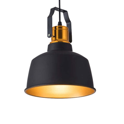 Vintage Loft LED Pendant Light – E27 Aluminum & Wood Dining Lamp