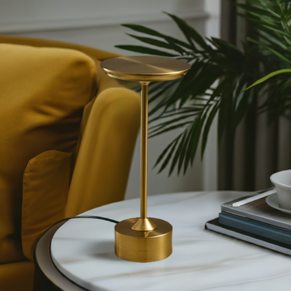 Metal Touch Lamp – Portable, Rechargeable, 3 Light Settings