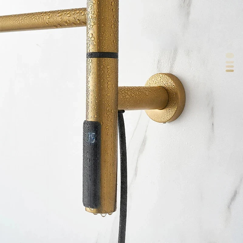 Electric Heated Towel Rail Bathroom Accessory Electric Towel Warmer-Towel Bars & Hooks-Index Bath-Golden-Index Bath