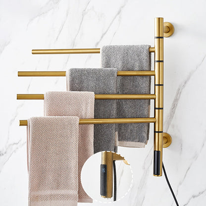 Electric Heated Towel Rail Bathroom Accessory Electric Towel Warmer-Towel Bars & Hooks-Index Bath-Golden-Index Bath