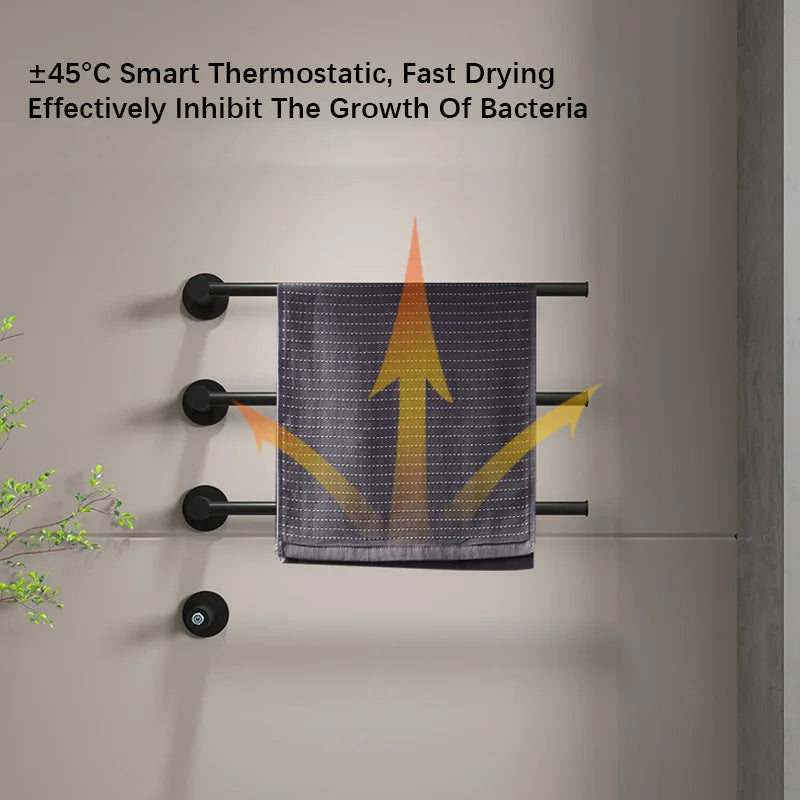 Electric Heated Towel Rail Stainless Steel Towel Dryer Electric Towel Rack-Basin Faucet-Index Bath