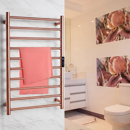 Electric Heated Towel Rail Stainless Steel Towel Warmer Towel Dryer-Towel Bars & Hooks-Index Bath