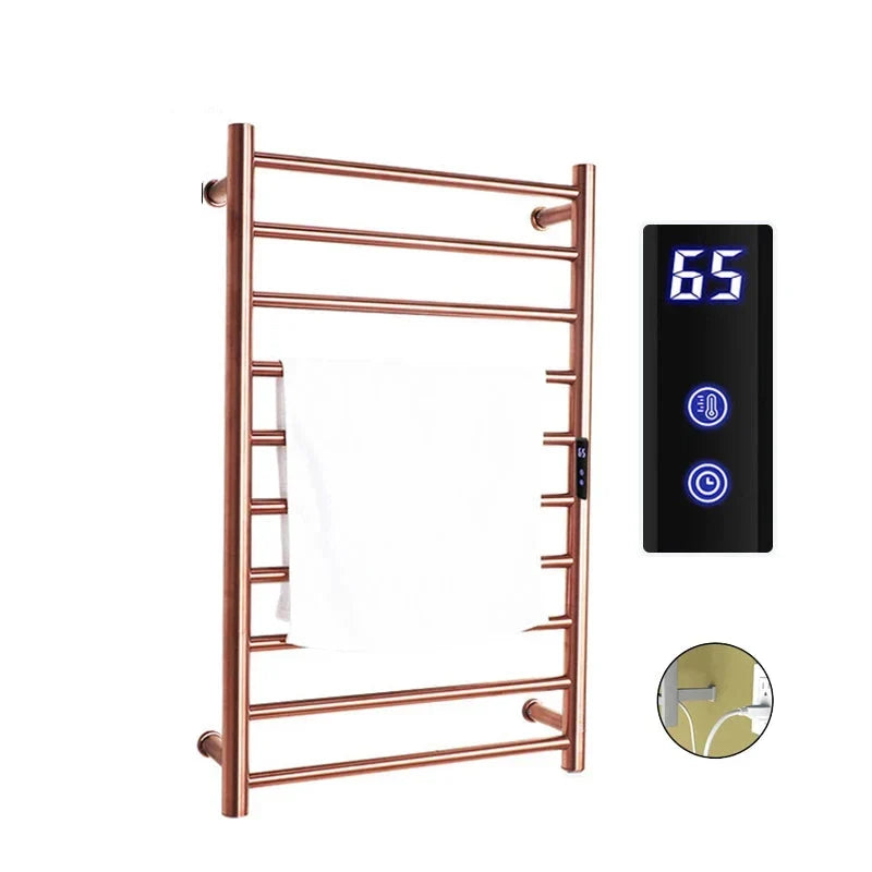 Electric Heated Towel Rail Stainless Steel Towel Warmer Towel Dryer-Towel Bars & Hooks-Index Bath