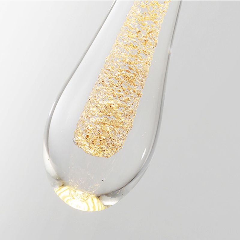 Hailie Teardrop Pendant Light – Crystal & Metal, 1/3/5 Heads