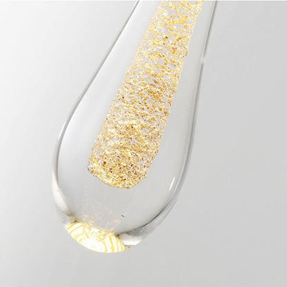 Hailie Teardrop Pendant Light – Crystal & Metal, 1/3/5 Heads