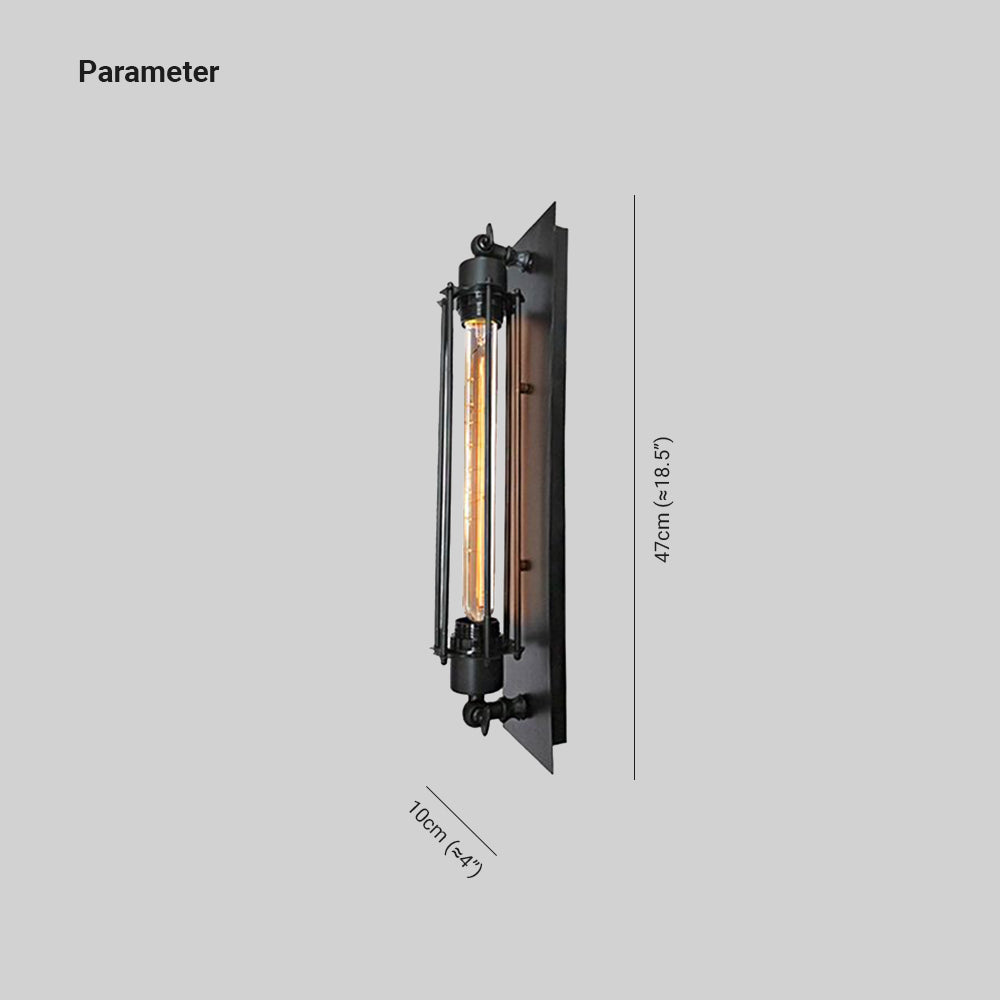 Alessio Vintage Cylinder Metal Wall Lamp – Black, Red, Silver, Gold