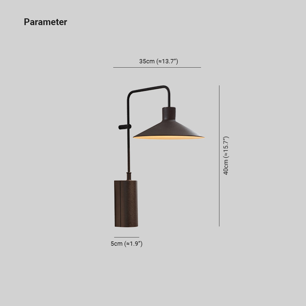 Carins Metal Outdoor Cone Wall Lamp 15.8" – 3-Colour Finishes