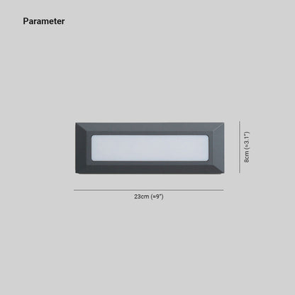 Orr Rectangular Outdoor Deck & Step Light – Black or Grey, 9.1" x 3.1"