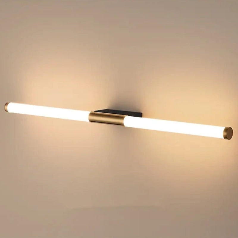 Leigh Minimalist Linear Metal Wall Lamp – Gold Finish, 19.3/23.2/27.2"