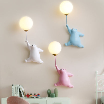 Fateh Bear Balloon Ceiling Light – LED Flush Mount, 3 Colours
