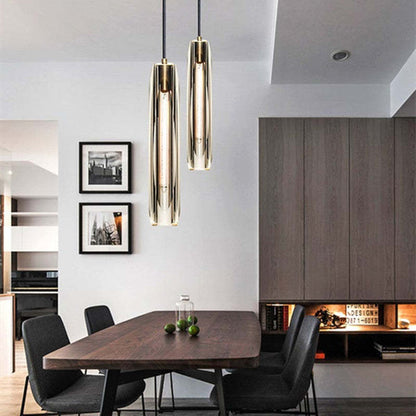 Brass LED Glass Pendant Lamp – Small Chandelier