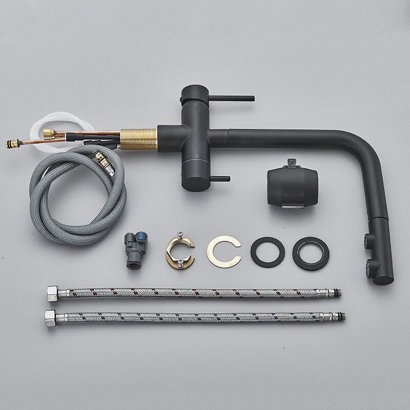 Filtered Kitchen Faucet 360 Rotation Dual Sprayer Drinking Water Tap-Kitchen Faucet-Index Bath