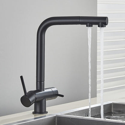 Filtered Kitchen Faucet 360 Rotation Dual Sprayer Drinking Water Tap-Kitchen Faucet-Index Bath