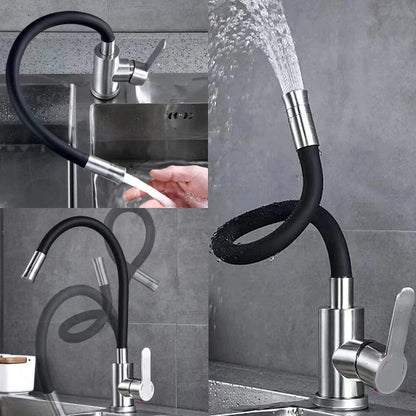 Flexible Hose Kitchen Faucet Stainless Steel Sink Faucet for Kitchen-Kitchen Faucet-Index Bath-Index Bath