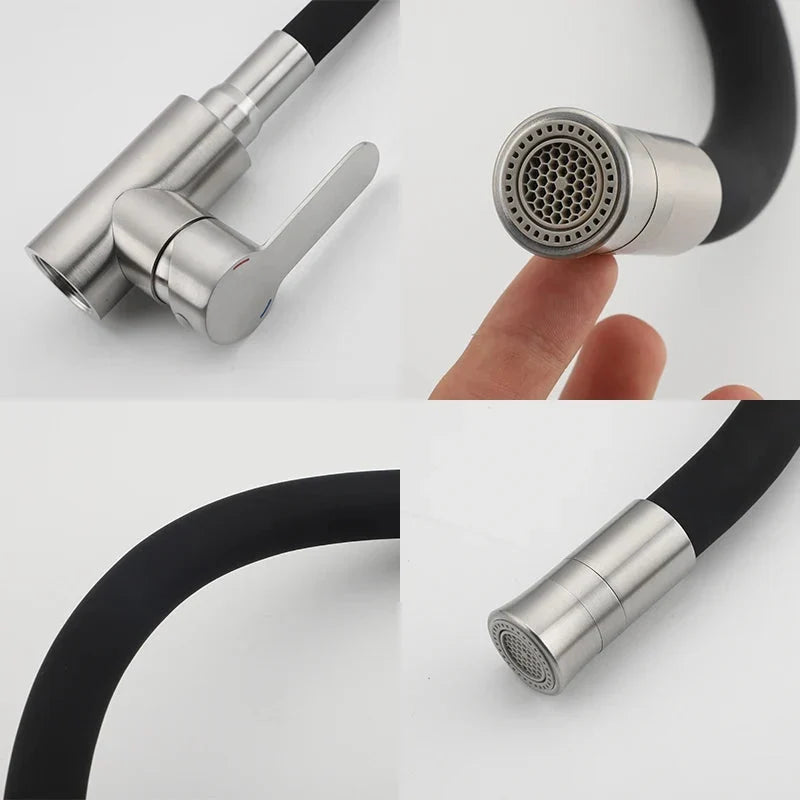 Flexible Hose Kitchen Faucet Stainless Steel Sink Faucet for Kitchen-Kitchen Faucet-Index Bath-Index Bath