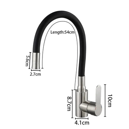 Flexible Hose Kitchen Faucet Stainless Steel Sink Faucet for Kitchen-Kitchen Faucet-Index Bath-Index Bath