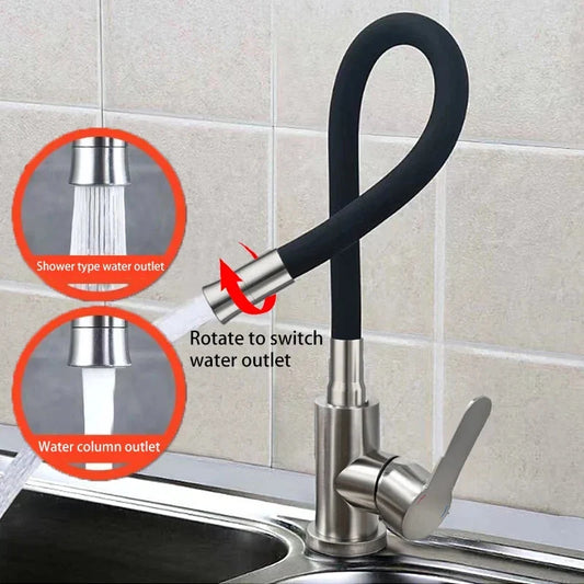 Flexible Hose Kitchen Faucet Stainless Steel Sink Faucet for Kitchen-Kitchen Faucet-Index Bath-Index Bath