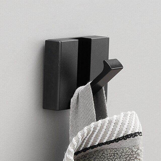 Towel Bars & Hooks - Folding Towel Hanger 2 Ways Wall Hook Coat Clothe Holder For Bathroom