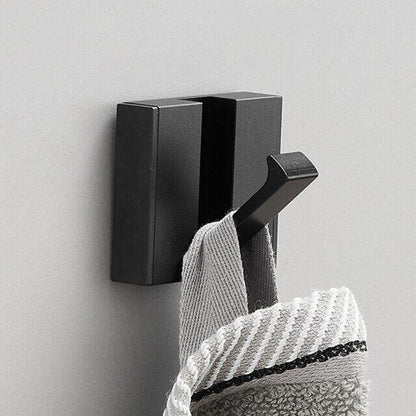 Towel Bars & Hooks - Folding Towel Hanger 2 Ways Wall Hook Coat Clothe Holder For Bathroom