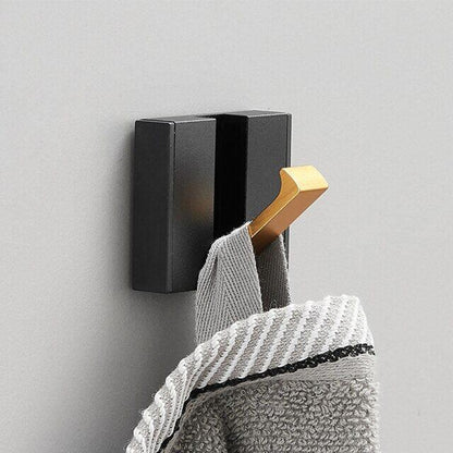 Towel Bars & Hooks - Folding Towel Hanger 2 Ways Wall Hook Coat Clothe Holder For Bathroom