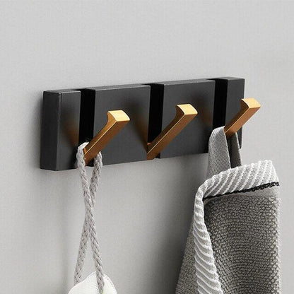 Towel Bars & Hooks - Folding Towel Hanger 2 Ways Wall Hook Coat Clothe Holder For Bathroom