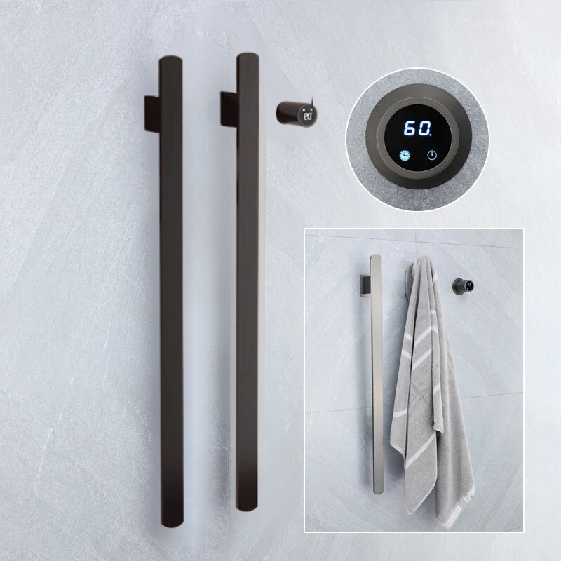 Gold Heated Towel Rail 220V Wall Mounted Smart Bathroom Warmer Modern Dubai