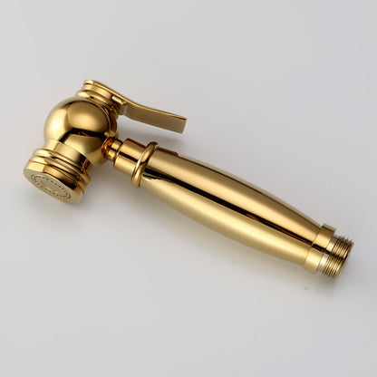 Bidet Faucet - Hand Held Bidet Sprayer Titanium Gold Solid Brass Toilet Douche Kit