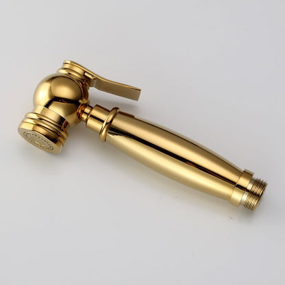 Bidet Faucet - Hand Held Bidet Sprayer Titanium Gold Solid Brass Toilet Douche Kit
