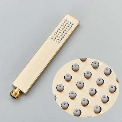 Hand Shower Head Handheld Shower Head Wall Mounted Faucet Accessory-Shower Faucet-Index Bath-Brushed Gold A-Index Bath