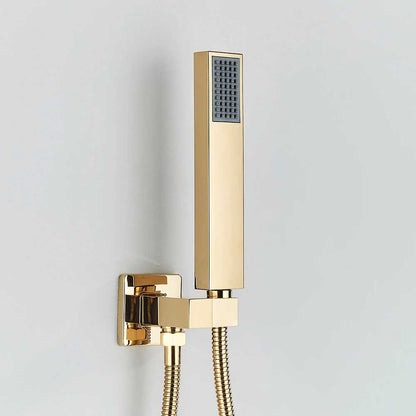 Hand Shower Head Handheld Shower Head Wall Mounted Faucet Accessory-Shower Faucet-Index Bath-Brushed Gold A-Index Bath