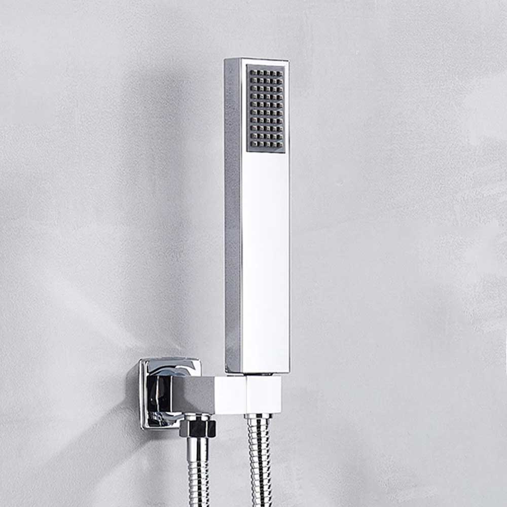 Hand Shower Head Handheld Shower Head Wall Mounted Faucet Accessory-Shower Faucet-Index Bath-Chrome A-Index Bath
