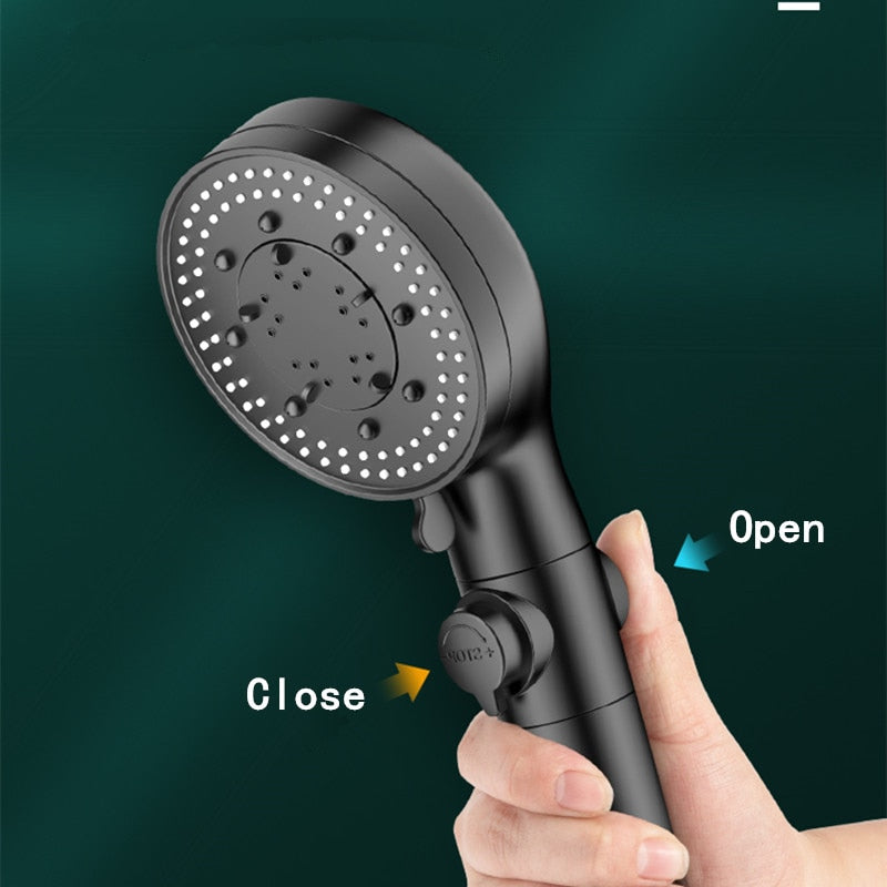 High Pressure Shower Head 5 Functions With Switch On Off Button-Handheld Shower-Index Bath