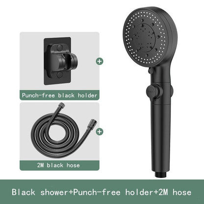 High Pressure Shower Head 5 Functions With Switch On Off Button-Handheld Shower-Index Bath