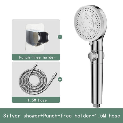 High Pressure Shower Head 5 Functions With Switch On Off Button-Handheld Shower-Index Bath