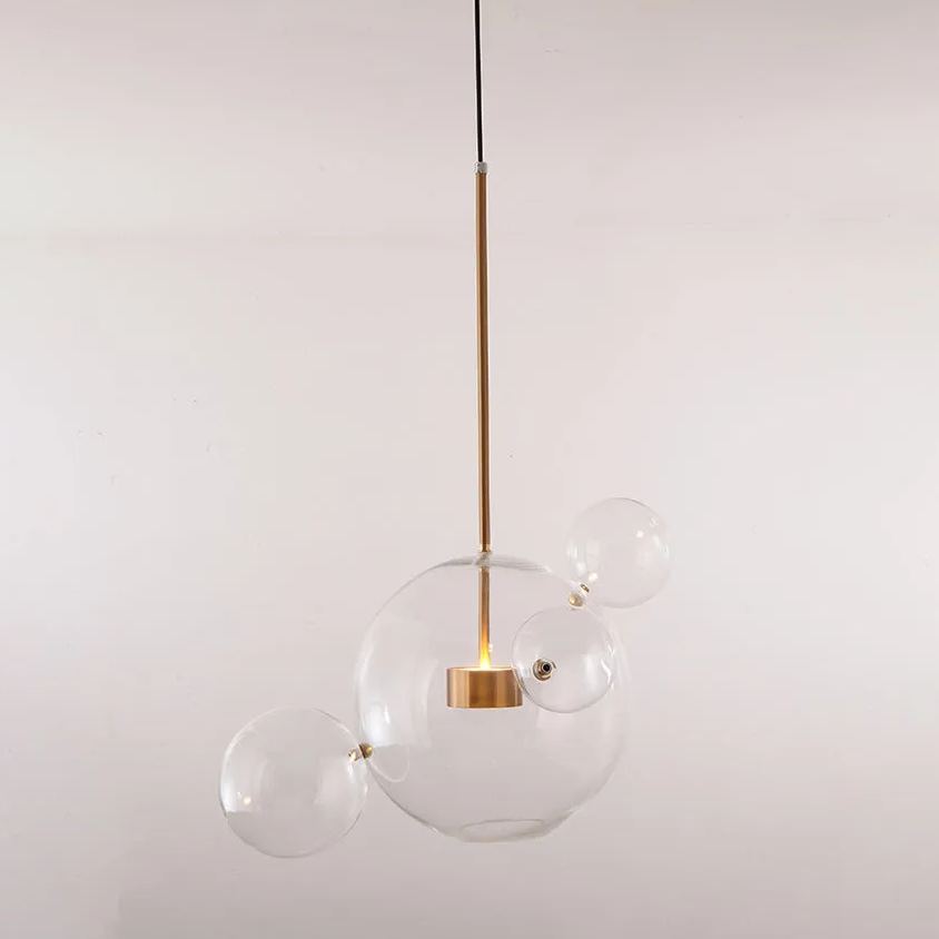 Hailie Glass Bubble Cluster Pendant Light – Frosted Glass, 1/3/5 Heads