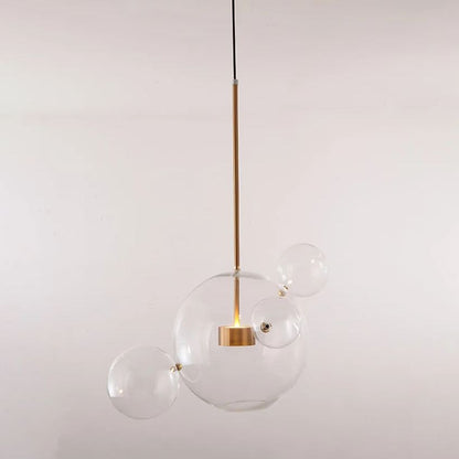 Hailie Glass Bubble Cluster Pendant Light – Frosted Glass, 1/3/5 Heads