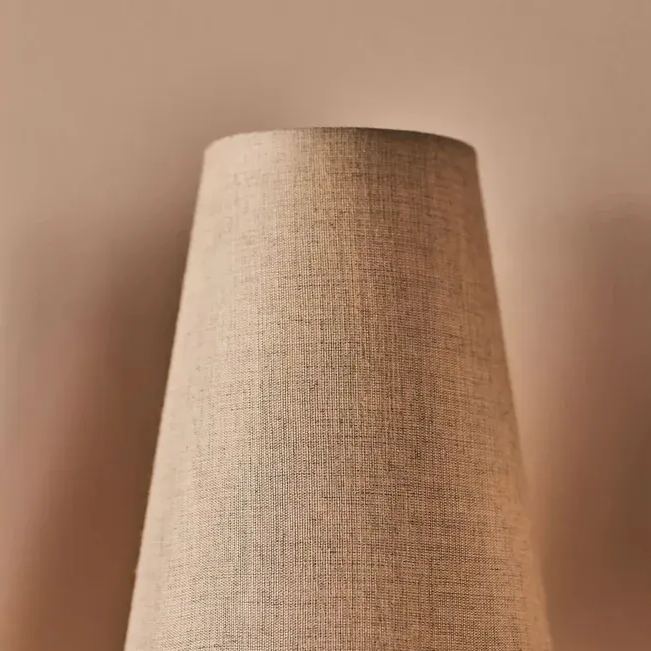 Alessio Vintage Brass Wall Light – Fabric Shade, E14 LED, 13.8"