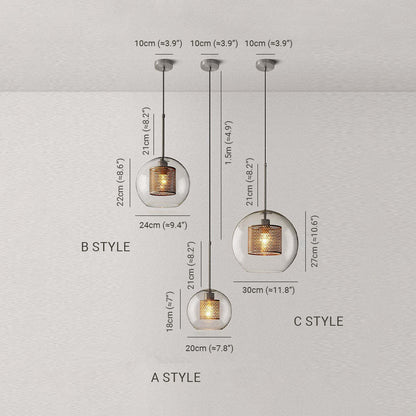 Gold Pendant Light With Glass Shade Soft Glow