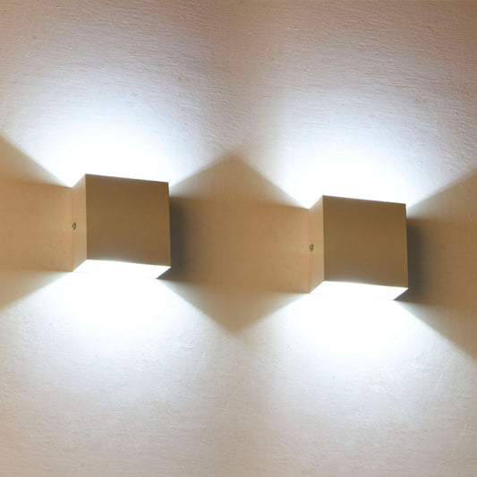 Orr Adjustable Square Outdoor Wall Lamp – LED, Black/White