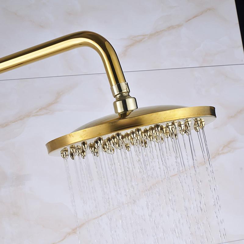 Shower Faucet - Shower Faucet With Dual Handle Rain Shower System Set