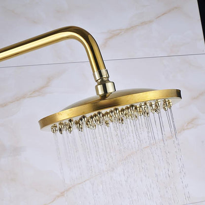 Shower Faucet - Shower Faucet With Dual Handle Rain Shower System Set