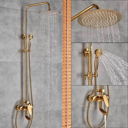 Shower Faucet - Shower Faucet With Dual Handle Rain Shower System Set