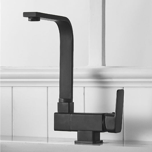 Kitchen Rotating Faucet Folding Down Kitchen Mixer Single Handle Tap-Kitchen Faucet-Index Bath