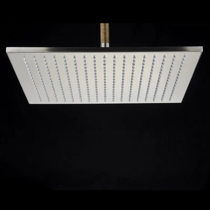 LED Rainfall Shower Head LED Top Over Sprayer Heads Rainfall Shower-Rain Shower Heads-Index Bath-Black Head 10-Index Bath